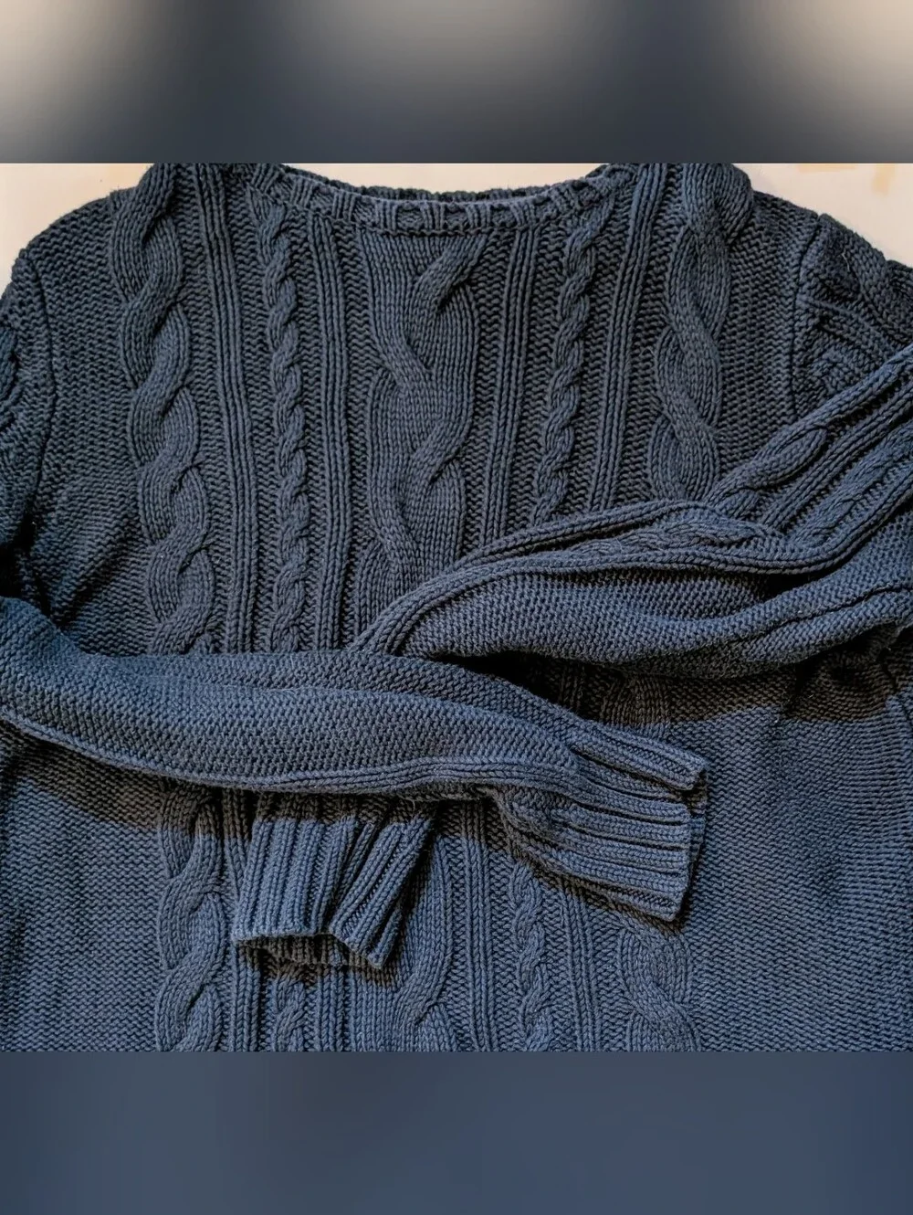 LL Bean Signature Cotton Fisherman Sweater Women's Size 1 X